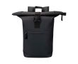 Sac à dos roll-top en cuir synthétique imperméable pour PC 15\" couleur noir