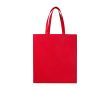 Sac de courses en non-tissé recyclé durable avec soufflet couleur rouge