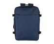 Sac à dos cabine en polyester recyclé 25 L pour ordinateur 17\" couleur bleu chiné