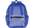 Sac à dos recyclé transparent avec poche avant 18 L couleur bleu roi