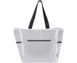 Sac cabas recyclé en maille transparente zippée 23 L couleur blanc