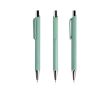 Stylo ergonomique corps triangulaire finition gomme encre noire couleur vert menthe