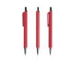 Stylo ergonomique corps triangulaire finition gomme encre noire couleur rouge foncé