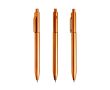 Stylo écologique avec clip intégré et relief à rayures encre noire couleur bronze