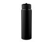 Bidon en plastique avec embout rabattable et paille interne 500 ml couleur noir