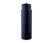 Bidon en plastique avec embout rabattable et paille interne 500 ml couleur bleu ultramarine