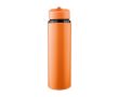 Bidon en plastique avec embout rabattable et paille interne 500 ml couleur orange