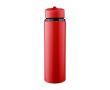 Bidon en plastique avec embout rabattable et paille interne 500 ml couleur rouge