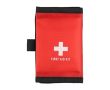 Trousse de premiers secours avec velcro et anse de transport RPET 600D couleur rouge