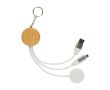 Set de câbles de charge avec anneau métallique à suspendre 65 W couleur bois