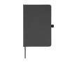 Carnet A5 en polyester RPET à couverture semi-rigide, pages lignées couleur gris foncé