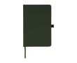 Carnet A5 en polyester RPET à couverture semi-rigide, pages lignées couleur vert foncé
