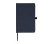 Carnet A5 en polyester RPET à couverture semi-rigide, pages lignées couleur bleu foncé