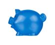 Tirelire en forme de cochon en plastique recyclé à personnaliser couleur bleu roi