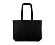 Grand sac fourre-tout en coton avec longues anses, 140 g/m² couleur noir