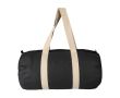 Sac de sport en coton OEKO-TEX avec fermeture éclair et longues anses couleur noir