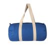 Sac de sport en coton OEKO-TEX avec fermeture éclair et longues anses couleur bleu