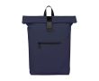 Sac à dos roll-top en cuir synthétique pour ordinateur portable 16'' couleur bleu ultramarine