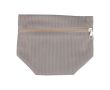 Trousse en velours côtelé à personnaliser, avec fermeture éclair couleur gris