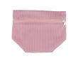 Trousse en velours côtelé à personnaliser, avec fermeture éclair couleur rose pastel
