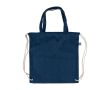 Sac à dos et sac en denim recyclé avec cordons couleur naturelle couleur bleu jean