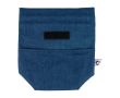Sac isotherme enroulable en denim recyclé avec fermeture velcro couleur bleu jean