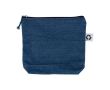 Trousse en denim recyclé avec compartiment unique couleur bleu jean