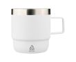 Tasse en inox à double paroi avec intérieur en céramique 180 ml couleur blanc