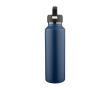 Gourde en inox à double paroi avec bouchon de transport 600 ml couleur bleu