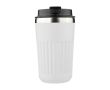 Mug à emporter en acier inoxydable recyclé, double paroi 400 ml couleur blanc