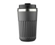Mug à emporter en acier inoxydable recyclé, double paroi 400 ml couleur gris foncé