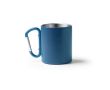 Tasse en acier recyclé 304 à double paroi avec anse mousqueton 300ml couleur bleu roi
