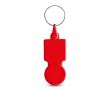 Porte-clés en plastique avec jeton pour caddie idéal pour les courses couleur rouge