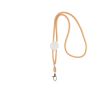 Lanyard tubulaire moderne en polyester avec mousqueton 3 cm couleur orange