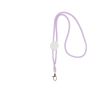 Lanyard tubulaire moderne en polyester avec mousqueton 3 cm couleur violet