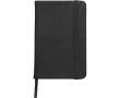 Carnet A5 en PU recyclé avec fermeture élastique et pages lignées couleur noir