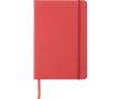 Carnet A5 en PU recyclé avec fermeture élastique et pages lignées couleur rouge