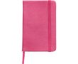 Carnet A5 en PU recyclé avec fermeture élastique et pages lignées couleur rose