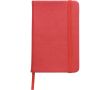 Carnet A6 en PU recyclé avec fermeture élastique, pages lignées couleur rouge