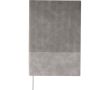 Carnet A5 en PU recyclé avec couverture en velours, pages lignées couleur gris