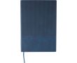 Carnet A5 en PU recyclé avec couverture en velours, pages lignées couleur bleu