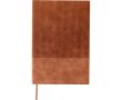 Carnet A5 en PU recyclé avec couverture en velours, pages lignées couleur marron