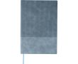 Carnet A5 en PU recyclé avec couverture en velours, pages lignées couleur bleu ciel