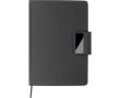 Set carnet A5 en cuir synthétique avec stylo et feuilles lignées couleur noir
