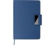 Set carnet A5 en cuir synthétique avec stylo et feuilles lignées couleur bleu