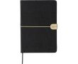 Carnet A5 en feutre recyclé, fermeture en similicuir et pages lignées couleur noir
