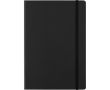 Carnet en carton A5 avec fermeture élastique et pages lignées couleur noir