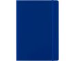 Carnet en carton A5 avec fermeture élastique et pages lignées couleur bleu