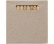 Set de crayons en bois FSC en boîte en carton avec 12 couleurs couleur gris