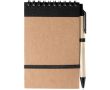 Bloc-notes en carton recyclé avec stylo et fermeture élastique couleur noir